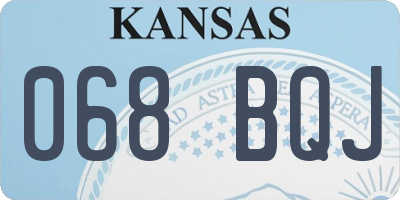 KS license plate 068BQJ
