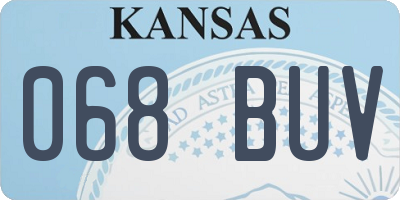 KS license plate 068BUV