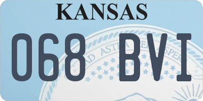 KS license plate 068BVI