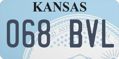 KS license plate 068BVL
