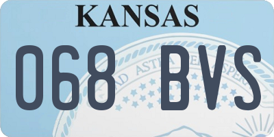 KS license plate 068BVS