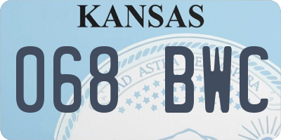 KS license plate 068BWC