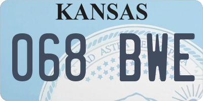 KS license plate 068BWE