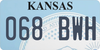 KS license plate 068BWH