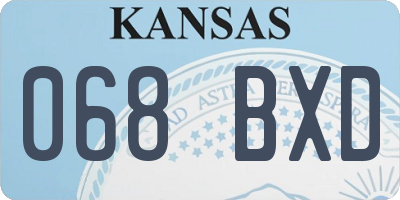 KS license plate 068BXD
