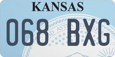 KS license plate 068BXG