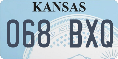 KS license plate 068BXQ
