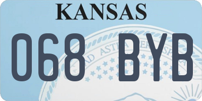 KS license plate 068BYB
