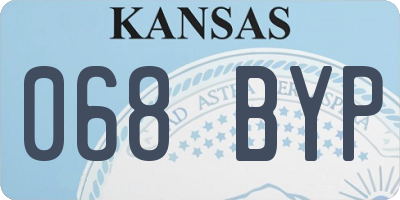 KS license plate 068BYP