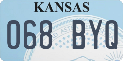KS license plate 068BYQ