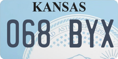 KS license plate 068BYX