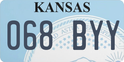 KS license plate 068BYY