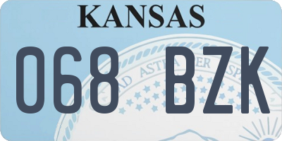 KS license plate 068BZK