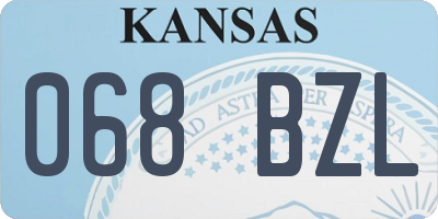 KS license plate 068BZL