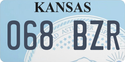 KS license plate 068BZR