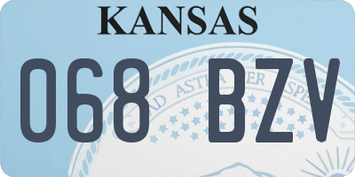 KS license plate 068BZV
