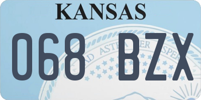 KS license plate 068BZX