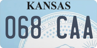 KS license plate 068CAA
