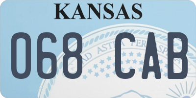 KS license plate 068CAB