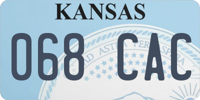 KS license plate 068CAC
