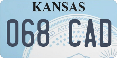 KS license plate 068CAD