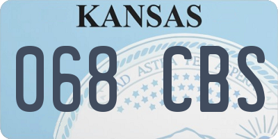 KS license plate 068CBS