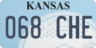 KS license plate 068CHE