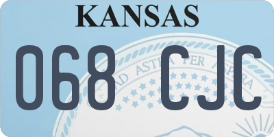 KS license plate 068CJC