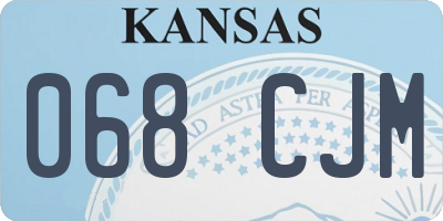 KS license plate 068CJM