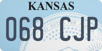 KS license plate 068CJP