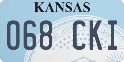 KS license plate 068CKI