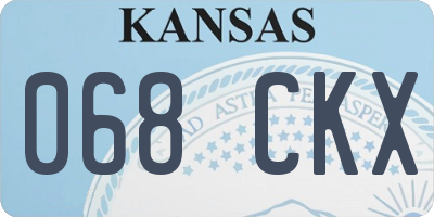 KS license plate 068CKX