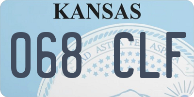 KS license plate 068CLF
