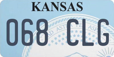 KS license plate 068CLG
