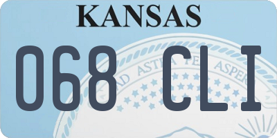 KS license plate 068CLI