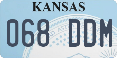 KS license plate 068DDM