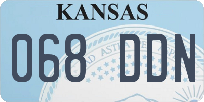 KS license plate 068DDN