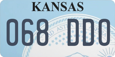 KS license plate 068DDO