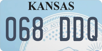 KS license plate 068DDQ