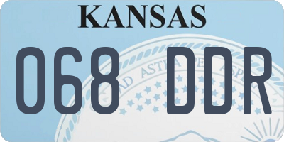 KS license plate 068DDR