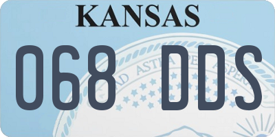 KS license plate 068DDS