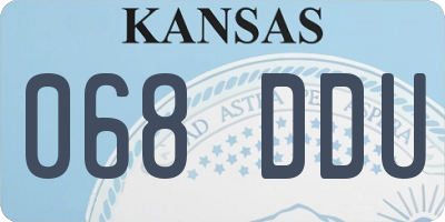 KS license plate 068DDU