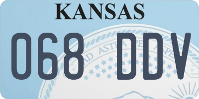 KS license plate 068DDV