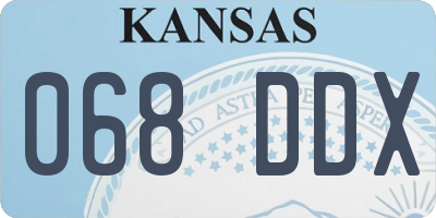 KS license plate 068DDX