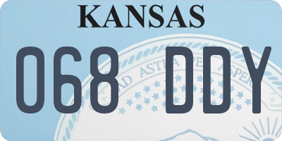 KS license plate 068DDY