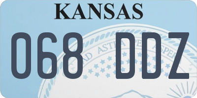 KS license plate 068DDZ