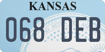 KS license plate 068DEB