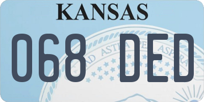 KS license plate 068DED