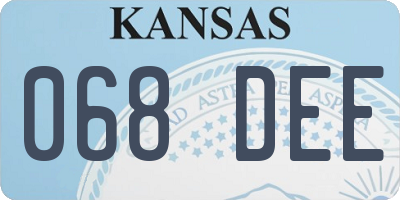 KS license plate 068DEE