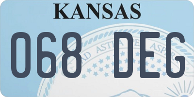 KS license plate 068DEG